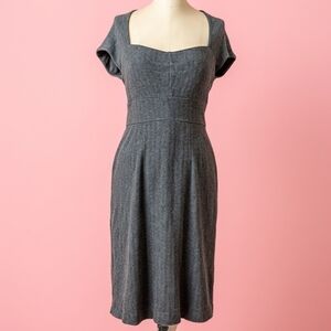 Banana Republic Elegant Midi Gray Women's Dress Size 8
